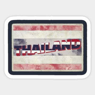 Thailand Vintage style retro souvenir Sticker